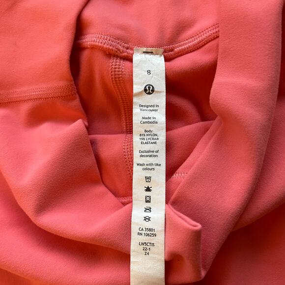 EUC Lululemon Align High-Rise Pant 28” Raspberry Cream Sz 8 Butter Soft Leggings - Picture 4 of 16